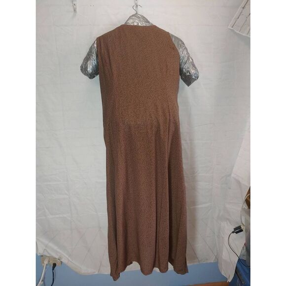 Working Classics Designs Witness Size 16 Brown Floral Vines Kaftan Style Dress - Picture 4 of 7